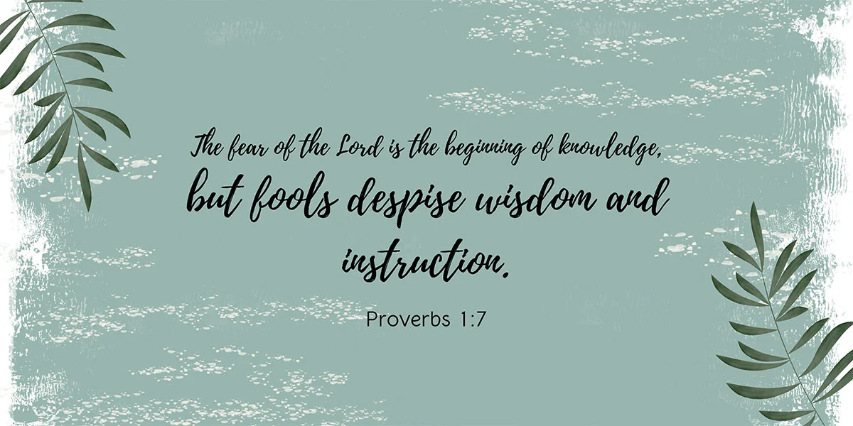 Proverbs 1:7